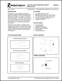 datasheet for SC431LCSK-0.5TR by Semtech Corporation