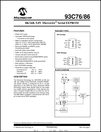 datasheet for 93C76-E/P by Microchip Technology, Inc.