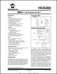 datasheet for HCS300T-I/SN by Microchip Technology, Inc.