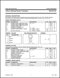 datasheet for BUJ101AU by Philips Semiconductors