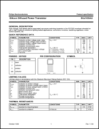 datasheet for BUJ103AU by Philips Semiconductors
