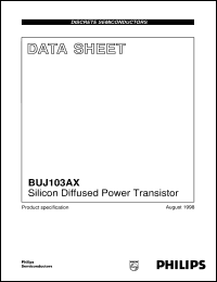 datasheet for BUJ103AX by Philips Semiconductors