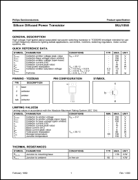 datasheet for BUJ105A by Philips Semiconductors