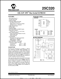 datasheet for 25C320-/P by Microchip Technology, Inc.