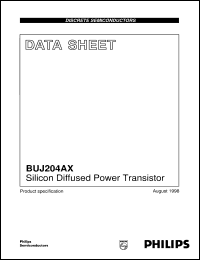 datasheet for BUJ204AX by Philips Semiconductors