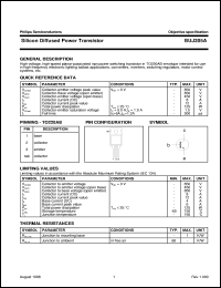 datasheet for BUJ205A by Philips Semiconductors