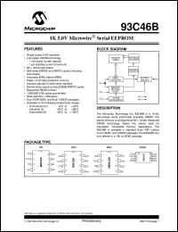 datasheet for 93C46B-/P by Microchip Technology, Inc.