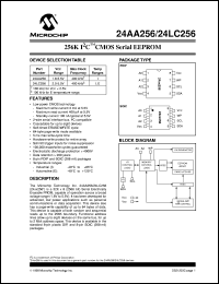 datasheet for 24AA256-I/P by Microchip Technology, Inc.