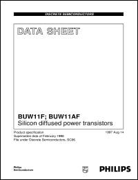 datasheet for BUW11AF by Philips Semiconductors