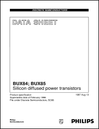 datasheet for BUX84 by Philips Semiconductors