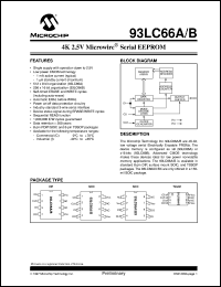 datasheet for 93LC66A-/P by Microchip Technology, Inc.