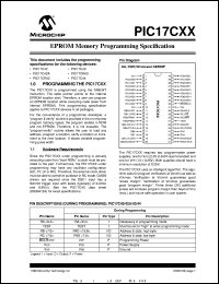 datasheet for PIC17CR42-/JW by Microchip Technology, Inc.