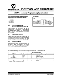 datasheet for PIC12C671-/P by Microchip Technology, Inc.