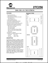 datasheet for 27C256-10I/P by Microchip Technology, Inc.