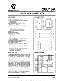 datasheet for 28C16A-15/L by Microchip Technology, Inc.