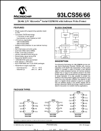 datasheet for 93LCS56T-I/SN by Microchip Technology, Inc.