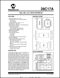datasheet for 28C17A-15/SO by Microchip Technology, Inc.