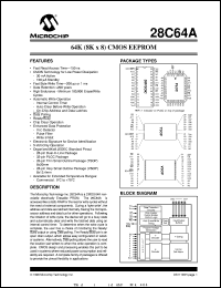 datasheet for 28C64A-15/L by Microchip Technology, Inc.