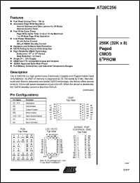 datasheet for AT28C256-15JC by ATMEL Corporation