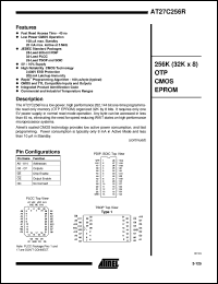 datasheet for AT27C256R-45JC by ATMEL Corporation