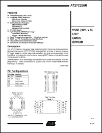 datasheet for AT27C256R-55PC by ATMEL Corporation