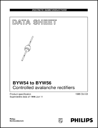 datasheet for BYW54 by Philips Semiconductors