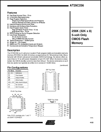 datasheet for AT29C256-70JC by ATMEL Corporation