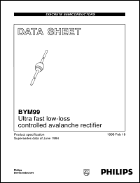 datasheet for BYM99 by Philips Semiconductors
