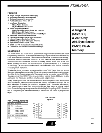 datasheet for AT29LV040A-20TC by ATMEL Corporation