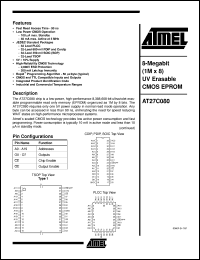 datasheet for AT27C080-10PC by ATMEL Corporation