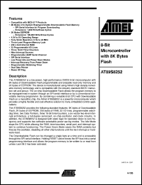 datasheet for AT89S8252-24JI by ATMEL Corporation