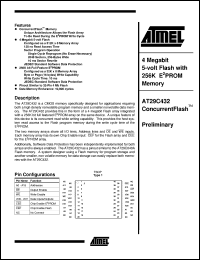 datasheet for AT29C432-15TI by ATMEL Corporation