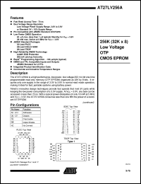 datasheet for AT27LV256A-70JC by ATMEL Corporation