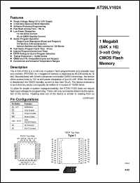 datasheet for AT29LV1024-15TC by ATMEL Corporation