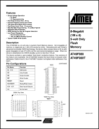 datasheet for AT49F080-90RI by ATMEL Corporation
