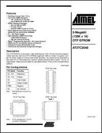 datasheet for AT27C2048-55PC by ATMEL Corporation