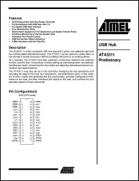 datasheet for AT43311 by ATMEL Corporation