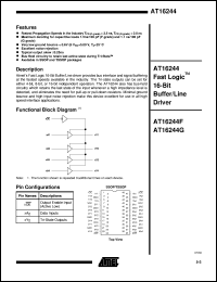 datasheet for AT16244F-20XC by ATMEL Corporation