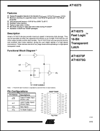 datasheet for AT16373F-25YC by ATMEL Corporation