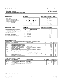 datasheet for BYC10-600CT by Philips Semiconductors