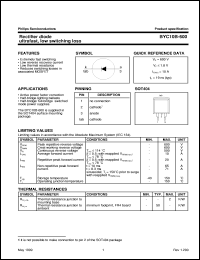 datasheet for BYC10B-600 by Philips Semiconductors