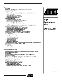 datasheet for ATF1508ASZ-20JC84 by ATMEL Corporation
