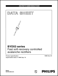 datasheet for BYD53D by Philips Semiconductors