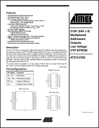 datasheet for AT27LV520-90SC by ATMEL Corporation