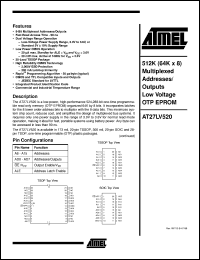 datasheet for AT27LV520-90TC by ATMEL Corporation