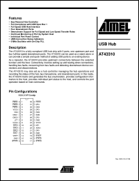 datasheet for AT43310 by ATMEL Corporation