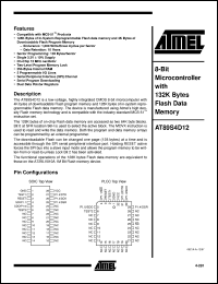 datasheet for AT89S4D12-12JC by ATMEL Corporation
