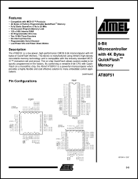 datasheet for AT80F51-12AC by ATMEL Corporation