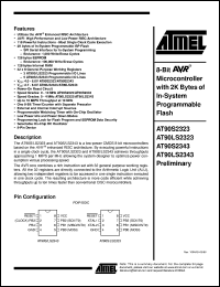datasheet for AT90LS2343-4PC by ATMEL Corporation
