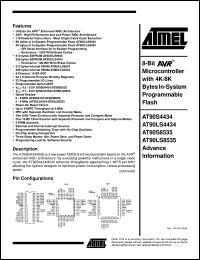 datasheet for AT90LS4434-4JI by ATMEL Corporation